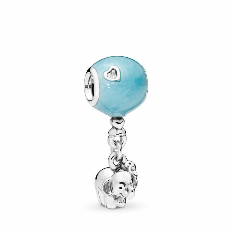 Pandora Elephant & Blue Balloon Dangle Charm - Sterling Silver/Enamel/Blue/Cubic Zirconia - Canada |